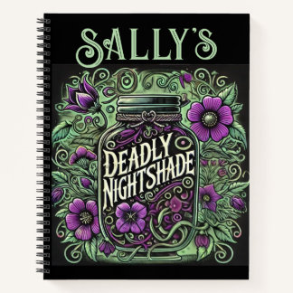 Sally's Deadly Nightshade Journal beroemd gemaakt Notitieboek