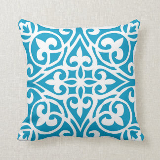Salma Turquoise Arabic Tile Pillow Kussen