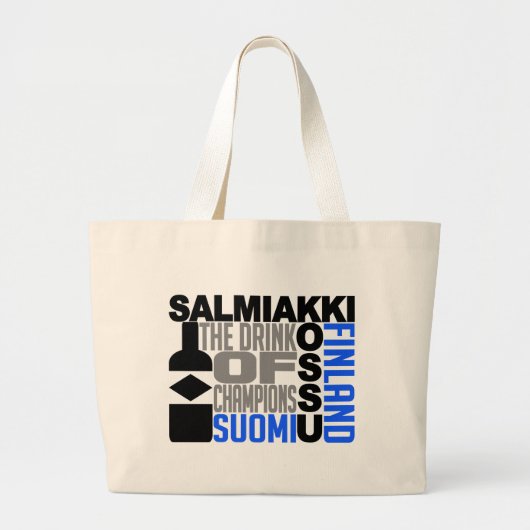 Salmiakki Kossu-tas - kies stijl Grote Tote Bag (Voorkant)
