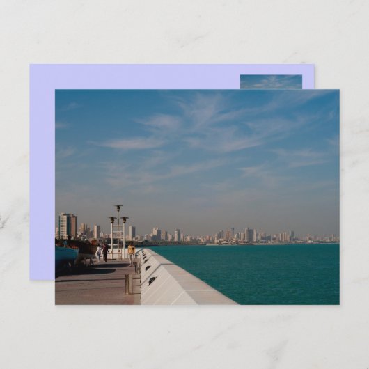 Salmiya, uitzicht van het stadsdeel Koeweit Briefkaart (Voorkant / Achterkant)