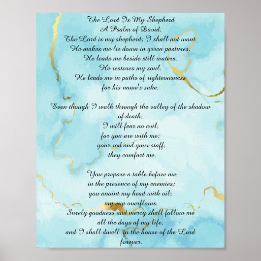 Salmo 23 citas bíblicas poster (Voorkant)