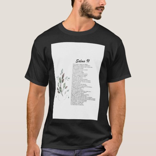 Salmo 91, Spaanse Bijbelse Verse T-shirt (Voorkant)