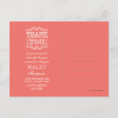  Salmon 4 Foto Baby Bedankt Post Kaart (Achterkant)