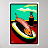 Salmon Art Print (Voorkant)