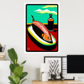 Salmon Art Print (Thuiskantoor)