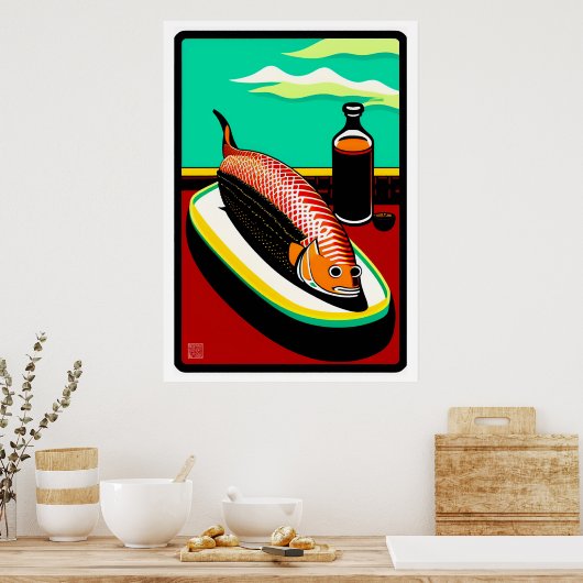 Salmon Art Print (Keuken)