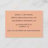 Salmon Art Teacher Tutor Educator Art Class Visitekaartje (Achterkant)