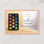 Salmon Art Teacher Tutor Educator Art Class Visitekaartje (Voorkant)