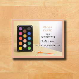 Salmon Art Teacher Tutor Educator Art Class Visitekaartje