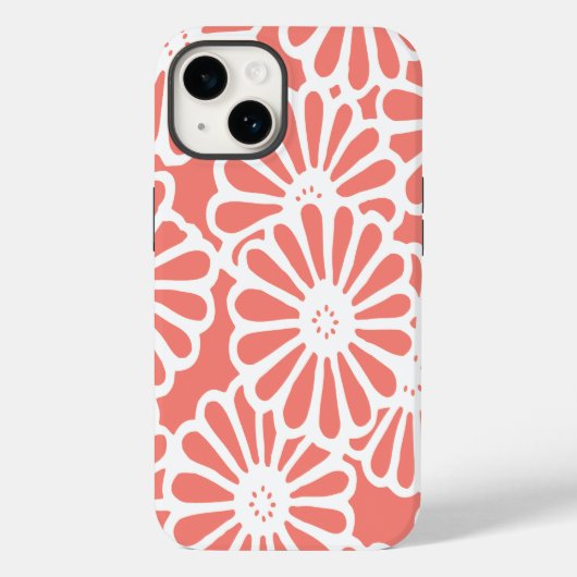 Salmon Asian Moods Floral Case-Mate iPhone Case (Achterkant)