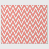 Salmon Asian Moods Ikat Chevrons Cadeaupapier (Vlak)