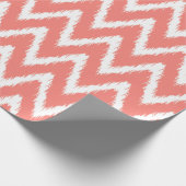 Salmon Asian Moods Ikat Chevrons Cadeaupapier (Hoek)