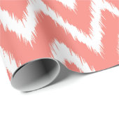 Salmon Asian Moods Ikat Chevrons Cadeaupapier (Rol Hoek)