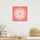 Salmon Asian Moods Mandalla Poster (Keuken)