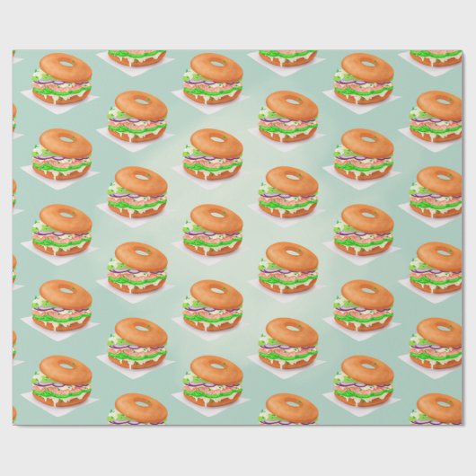Salmon Bagels Cadeaupapier (Vlak)