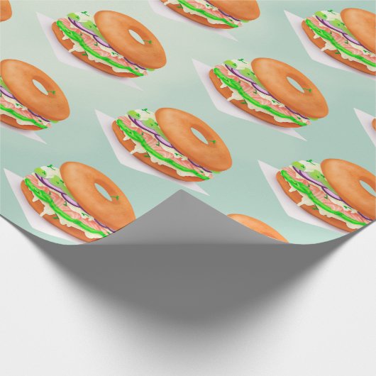 Salmon Bagels Cadeaupapier (Hoek)
