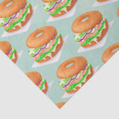 Salmon Bagels Weefpapier Tissuepapier (Detail)