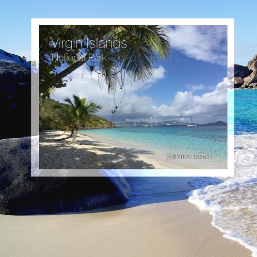 Salmon Beach, Palms, Maagdeneilanden Nationaal Par Briefkaart