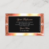 Salmon Black Sparging Diamonds Decoratief  Visitekaartje (Achterkant)