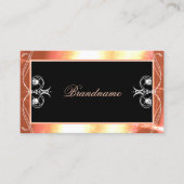 Salmon Black Sparging Diamonds Decoratief  Visitekaartje (Voorkant)