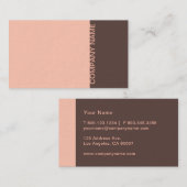 Salmon Brown Modern Visitekaartje (Voorkant / Achterkant)
