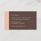 Salmon Brown Modern Visitekaartje (Achterkant)