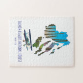 Salmon-Challis National Forest kaart Legpuzzel (Horizontaal)