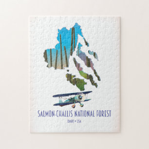 Salmon-Challis National Forest kaart Legpuzzel