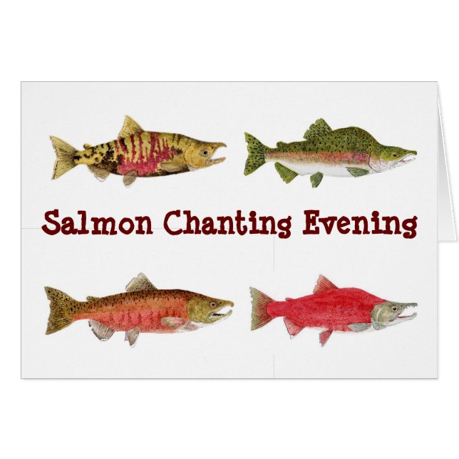 Salmon Chaning Evening-kaart (Voorkant Horizontaal)