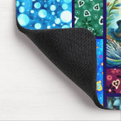 Salmon Crazy Quilt Floral Whimsical Colorful Muismat (Hoek)