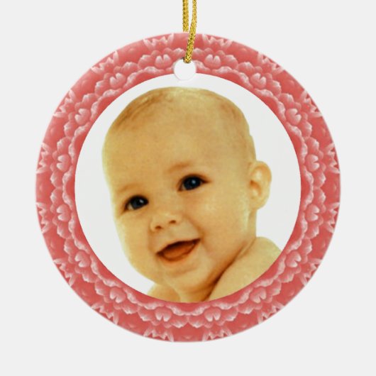 Salmon Deco Photo Lijst Ornament (Voorkant)