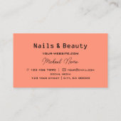 Salmon en Coral Gecontkered Professioneel Stijlvol Visitekaartje (Achterkant)