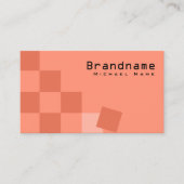 Salmon en Coral Gecontkered Professioneel Stijlvol Visitekaartje (Voorkant)