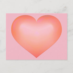 Salmon Fade Heart Briefkaart