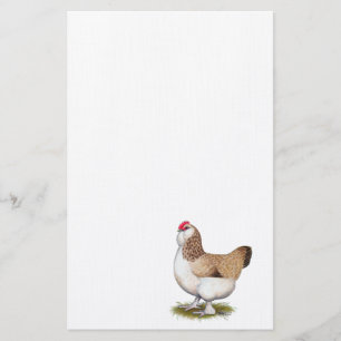 Salmon Faverolle Hen Briefpapier