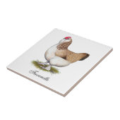 Salmon Faverolle Hen Tegeltje (Zijkant)