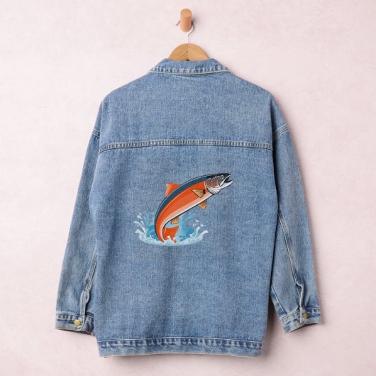 Salmon fish denim jacket (Hangar)