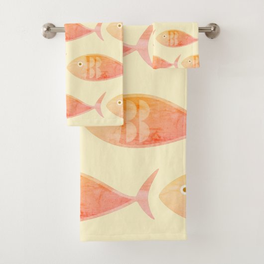 Salmon Fish Group Bad Handdoek (Insitu)