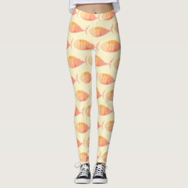 Salmon Fish Group Leggings