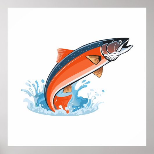 Salmon fish poster (Voorkant)