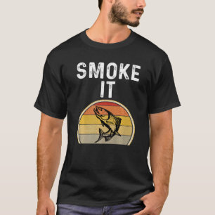 Salmon Fishing Fisherman Smoke T-shirt