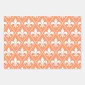 Salmon Fleur de Lis Inpakpapier Vel (Voorkant 3)