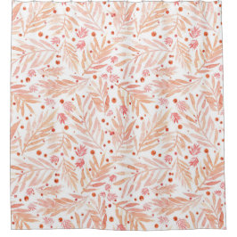 Salmon Foliage Douchegordijn