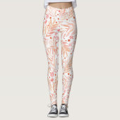 Salmon Foliage Leggings (Voorkant)