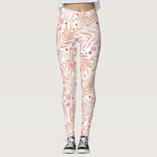 Salmon Foliage Leggings (Voorkant)