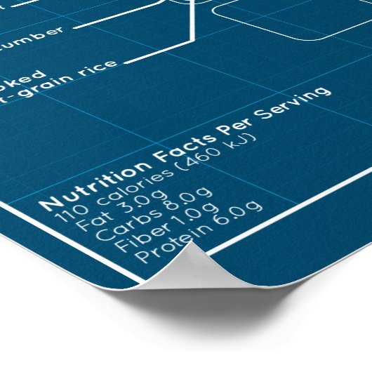 Salmon futomaki poster (Hoek)