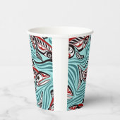 Salmon Haida Art Spirit Pacific Northwest Native Papieren Bekers (Rechts)