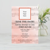 Salmon Local Music Store I Logo Open House Save The Date (Staand voorkant)