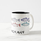 SALMON-MAN, KOFFIE CUP TWEEKLEURIGE KOFFIEMOK (Voorkant rechts)