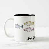 SALMON-MAN, KOFFIE CUP TWEEKLEURIGE KOFFIEMOK (Links)